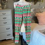 Christmas Leggings Knit Red Green Nordic Comfy Pants Womens Small Size undefined Photo 2