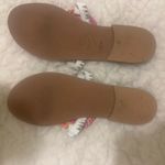 Jack Rogers  Georgica Sandals Genuine Leather White Flat Boho Flop Photo 3