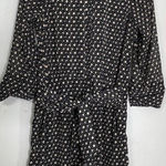 Gretchen Scott Blouson Shirt Dress Small Twizzler Print Black Champagne READ Photo 0
