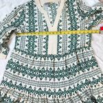 Figueroa & Flower Boho Cottagecore Tiered Midi Dress L — Cream & Teal Split Neck White Size L Photo 8