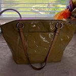 Coach  Leah Yellow Shoulder Bag Signature Embossed Design Women's Handbag Photo 7