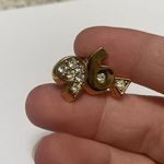 Avon Gold Tone Tack Lapel Pin Rhinestone Photo 5