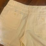 Tommy Bahama  Shorts Size 6 Light Yellow Cargo 100% Linen Casual Summer P… Photo 6