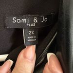 Sami & Jo NEW!! Black Faux Leather Trim Dress –Size 2X Photo 3