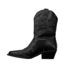 Steve Madden  Western Black Leather Cowboy Boots Coastal Cowgirl Size 8 Photo 3