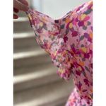 Amanda Uprichard  Pegasus Pink Floral Short Sleeve Blouson Midi Dress Photo 3