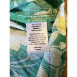 st. john's bay  Women Green Floral Long Sleeve Blouse Size Large Hawaiian Colorful Photo 12