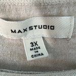 Max Studio Striped Sweater Top Womens 3X Casual Workwear Neutral Modest Stretch Black Photo 1