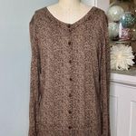Talbots Herringbone Angora Cardigan Sweater Brown Tan Size XL Photo 1
