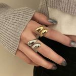 Boutique NEW Yellow Gold S925 Water Drop Open‎ Wrap Band Ring, Adjustable Photo 2