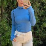 Urban Outfitters BDG blue mock neck sweater long sleeve sz xs Photo 1