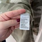 American Eagle  Waffle Knit Camouflage V-neck Oversized Long Sleeve Shirt XS Photo 4