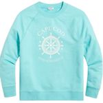 J. Crew Factory Women's Cape Cod Sweatshirt Aqua blue small long sleeve top Photo 1