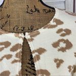 Chico's Chico’s Charlee Cheetah Lace Hem Crop Cardigan Sweater Cream Tan Small Photo 2