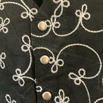 Katch me embroidered suede front vest dead stock nwt medium Black Photo 1