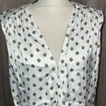 Free People  medium sleeveless mornings Marrakesh cream tie-front hi low top Photo 2