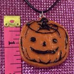 Kawaii Orange Pumpkin Black Necklace Fall Fashion Halloween Costume Emo Gothic Photo 5