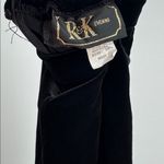R&K Black Velvet Wide Leg Pants 10 vintage winter going out office holiday Photo 6