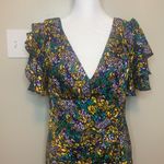 Tanya Taylor Silk Black Multicolor Leopard Demi Dress NWT Size 4 Flawed Photo 4