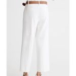 NWT J. Crew Womens White Relaxed Stretch Linen Blend Sydney Pant Size P12 Photo 3