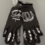 Free People Count Your Lucky Stars Gloves Black RARE Photo 0