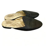 Birdies The Raven Mule in Satin Slubbed Shantung Black Photo 6
