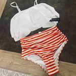 Tempt Me Ruffled top high waisted bottom bikini set Photo 2