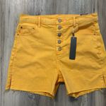 Tractr Yellow High Waist Denim Shorts NWT Size 6 Photo 8