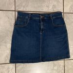 Faded Glory  Denim Skort Mini Skirt w Built-In Stretch Shorts Lined Size 12 Photo 1