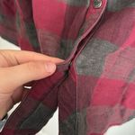 Harley Davidson  Red and Gray Plaid Button Up Snap Women’s Flannel Size 2XL Photo 2