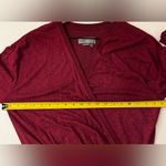 Anthropologie  Hacci Cozy Wrap Top long sleeve sweater burgundy soft Stretch S Photo 4