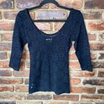Urban Outfitters  Pins & Needles Black Lace 3/4 Sleeve Scoop Neck Top Women's XS Photo 7