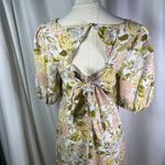Who What Wear  Floral Print Midi Dress Womens Medium Linen Rayon Blend Cottage‎ Photo 10