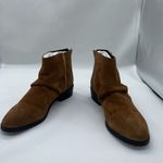 Journee Signature Boots Womens‎ 6 1/2 Cognac Brown Leather Slouch Bree Ankle NEW Size 6.5 Photo 2