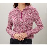Central Park West Central Park West Sweater Womens X Small Pink Aubree Half Zip Sweater Cotton Photo 1