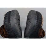 Stuart Weitzman 90s Y2K Vintage Block Heel Fur Zebra Chocolate Brown Mules Sz 8B Photo 6