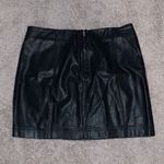 Newbury Kustom Black Faux Leather Mini Skirt Sz L Photo 6