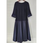 Tadashi Shoji Vintage Tadashi Womens Evening Gown 18 Blue Satin Skirt Formal Maxi 3/4 Sleeve Photo 1