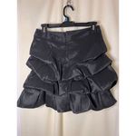 Black Satin Tiered Ruffle Mini Skirt Party‎ Cocktail Evening Wear Size undefined Photo 1