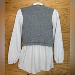 London Rose Gray Knit Vest with White Shirt size M Size M Photo 5