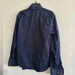 Ralph Lauren Lauren  blue with gold buttons bottom up shirt size women medium-‎ Photo 2