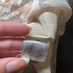 Vintage Y2K Fang Lace Sheer Geometric Blouse Tan Size M Photo 6