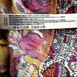 Free People Move Lightly Satin Tank Top Floral Scoop Neck Cami Yellow Pink XS Photo 3