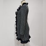 Joseph Ribkoff Womens Black & White Textured Long Sleeve Ruffled Cardigan Size 4 Photo 1