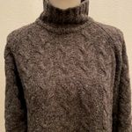Talbots Soft, Oversized Mock Turtleneck  Wool Blend Cableknit Sweater Photo 1
