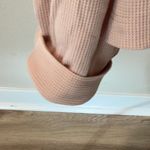 Waffle knit cropped jacket with silver buttons NWOT drop shoulder sleeve Tan Size undefined Photo 2