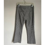 Derek Lam  10 CROSBY
Plaid Crop Flare Trousers In Black-white Photo 3