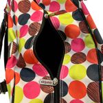 Dejuno Rolling Carry On Duffle Bag Luggage Colorful Polka Dot Travel Black Photo 5