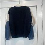 American Eagle  Outfitters Navy and Cream Sherpa  Sweater size large. Photo 4