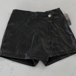 Haley & June Black Faux Leather Skirt Skort Size Women's Small NWT Photo 0
